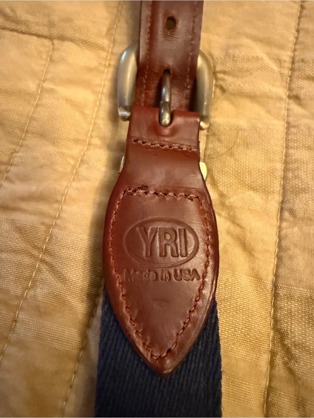 2021 PGA Championship Ocean Course Webbed Belt with Brown Horween Leather Trim